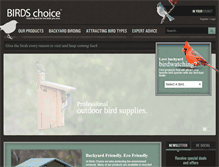 Tablet Screenshot of birdschoice.com